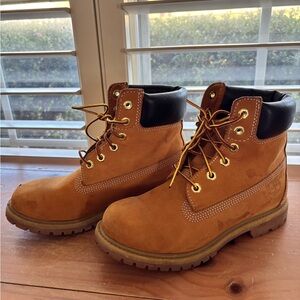 Timberland 6 Inch Premium Waterproof Boots, Wheat, Size 7